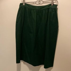 Green Wool Skirt